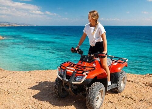 Hurghada quad et buggy vue mer, chameau au lever du soleil